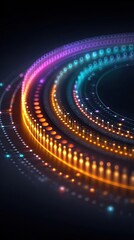 Global IT service trends for enterprise clients, Colorful digital waveforms radiate dynamic energy and innovation. International IT service trends in global tech environments