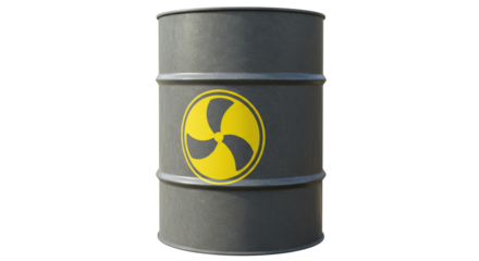 Isolated Toxic Waste Barrel