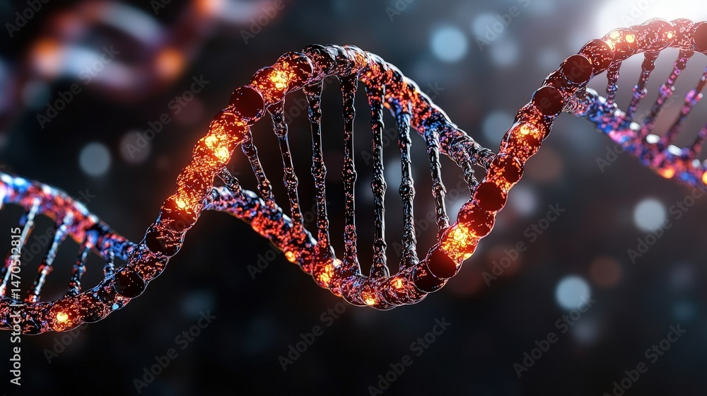 Poster Dna strand analysis in laboratory environment uncovering genetic secrets through advanced technology