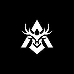 letter A deer logo