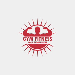 fitness gym logo design vector