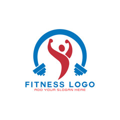 fitness gym logo design vector