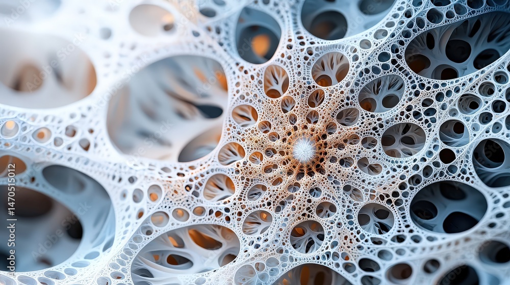 Poster Exploring intricate patterns abstract science art digital realm visual design macro viewpoint modern concept