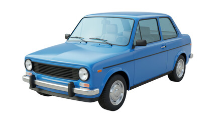 Isolated Blue Classic Car