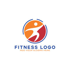 fitness gym logo design vector