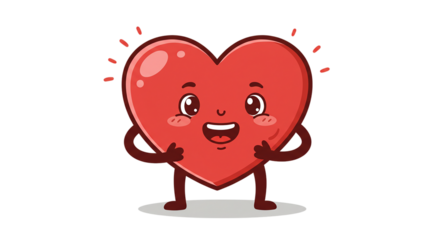 Cute Pixel Heart Character Design