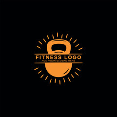 fitness gym logo design vector