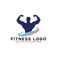 fitness gym logo design vector