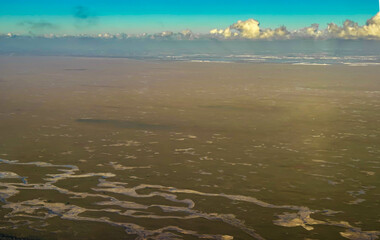 Everglades National Park  from airplane, Florida, USA