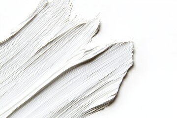 White cosmetic texture strokes