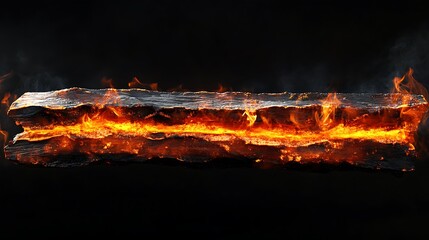 Illuminating the Depths A Glimpse Into the Mystical Glow Within Dark Structures and Fiery Elements