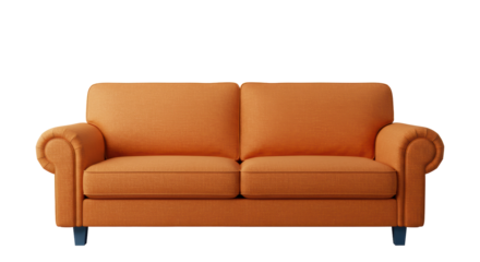 Isolated Orange Sofa