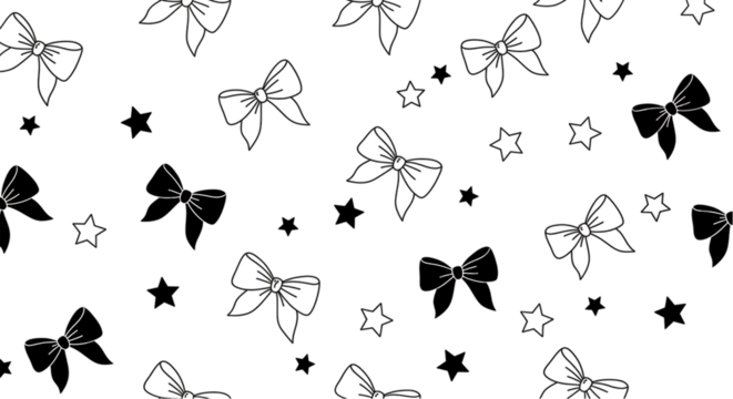 White Horses Black Background Seamless Pattern