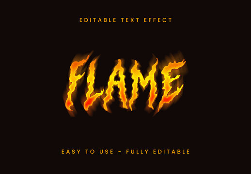 Orange Burning Flame Font Hot Fiery Text Effect