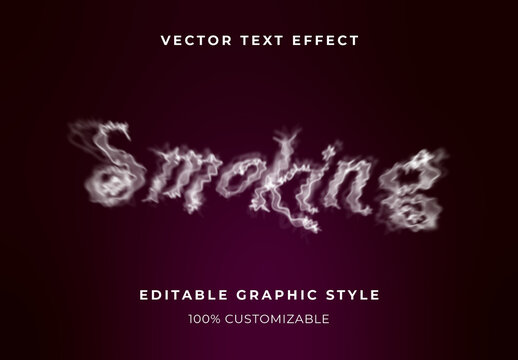 White And Red Swirling Font Smokey Steam Text Effect