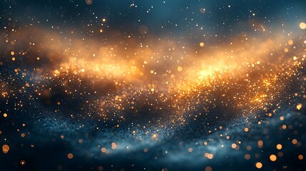 Naklejka premium A Celestial Dance A Swirl of Cosmic Dust Sparkles Across the Void and Stars