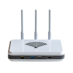 WIFI router on transparent background