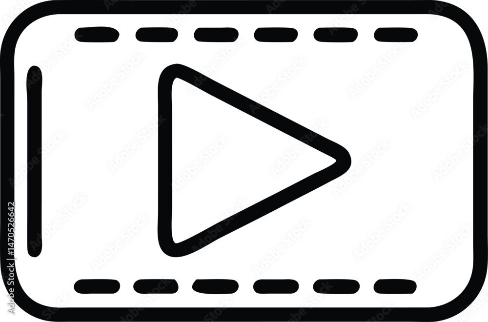Leinwandbilder bold vector play button icon in solid style for media and app interface design play button vector ic