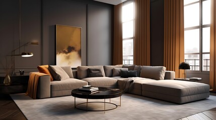 The Interior Design and Exquisite Furniture Pieces of a Cozy and Stunning Living Room Decor