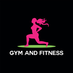fitness gym logo design vector