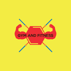 fitness gym logo design vector