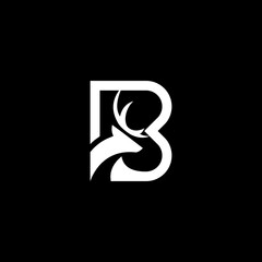 letter B deer logo