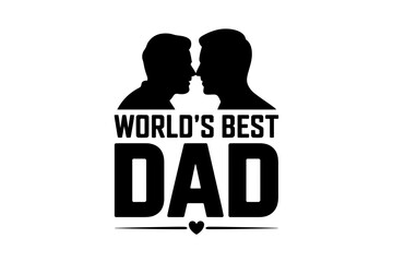 Worlds best dad gay couple silhouette fathers day