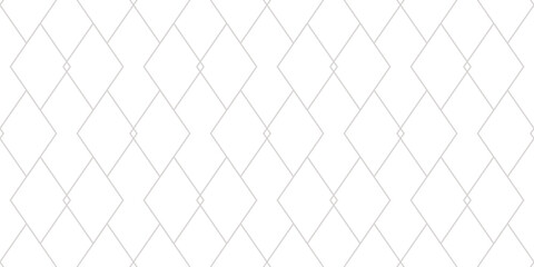 Naklejka premium Subtle vector geometric lines texture. Elegant seamless pattern with diamonds, outline rhombuses, linear grid. Minimal abstract gray and white ornament. Art deco style. Trendy minimalist background