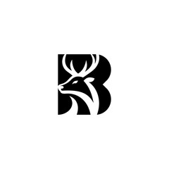 letter B deer logo