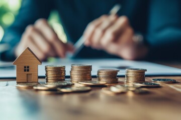 woman man meeting insurance investment couple advice client real estate agent finance customer young adult contract adviser young banking document business agreement