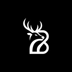 letter B deer logo
