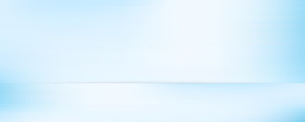 Empty light blue room with gradient light blue background and light blue abstract background