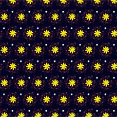 Seamless floral pattern with pink peony flowers