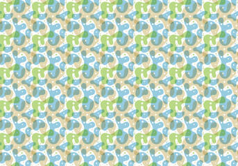 Seamless background of exotic floral , flower seamless pattern with flat style