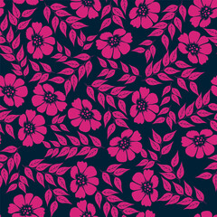 modern cotton flower seamless texture, outline hand drawn floral pattern, trendy one line textile pillow design, fashion wrapping paper sketch art, stylish home inspired print