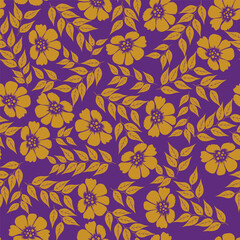 modern cotton flower seamless texture, outline hand drawn floral pattern, trendy one line textile pillow design, fashion wrapping paper sketch art, stylish home inspired print