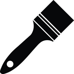 paintbrush art silhouette icon vector illustration