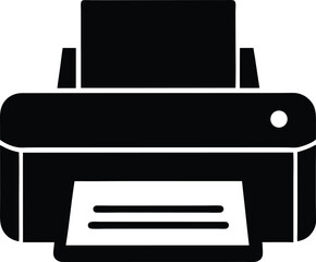 printer silhouette icon vector illustration