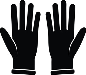 surgical gloves silhouette icon vector illustration