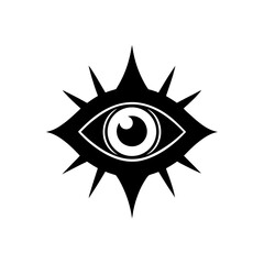 demon eye icon on white background  .svg
