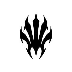 dragon claw mark icon on white background 