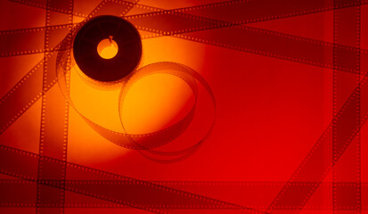 abstract colorful background with film strip