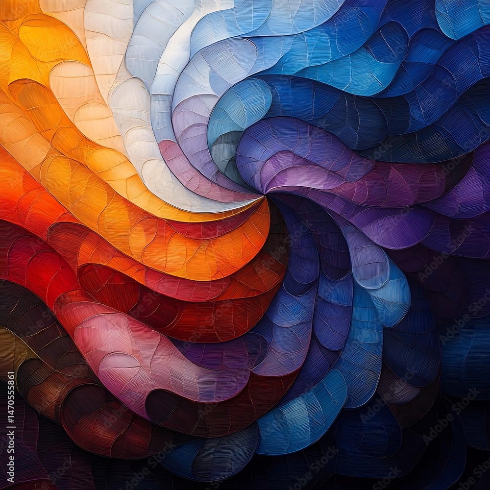 Poster vibrant spectrum swirl, a captivating composition of textured color gradient