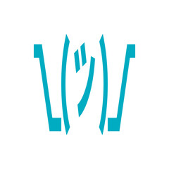 Illustration of a shrugging emoticon with turquoise lines on a white background showing uncertainty pose