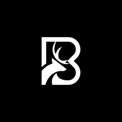 letter B deer logo