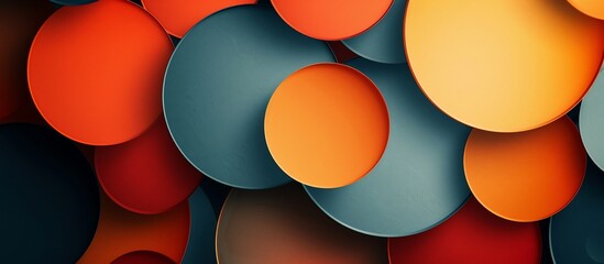 Abstract circles in vibrant colors