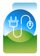 green energy – poster, vector illustration