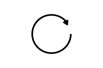 black refresh button icon png transparent background