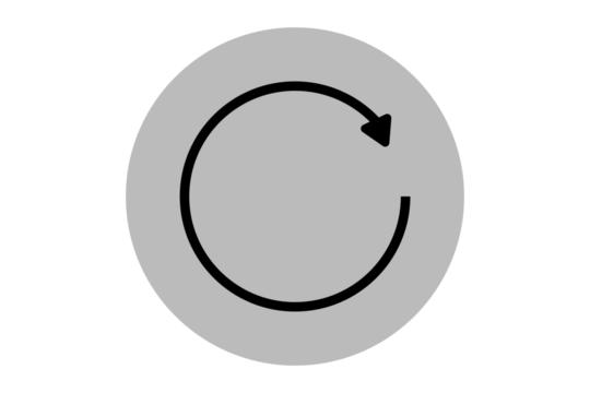 refresh button icon on grey round circle png transparent background