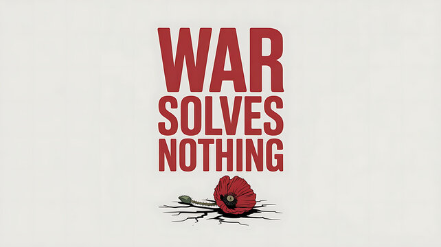 Anti-War Art Poster: A Powerful Message for Peace and Unity Through Typography and Illustration